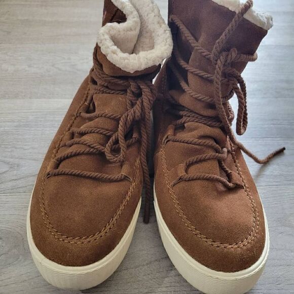 Toms size 8.5 Alpine water resistant leather dark brown suede ankle boot - Picture 5 of 7